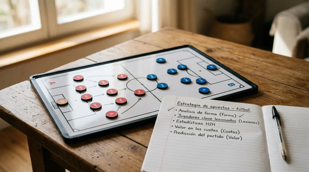 Estrategia de apuestas de fútbol con análisis táctico